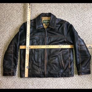 Vintage Eddie Bauer lined leather jacket